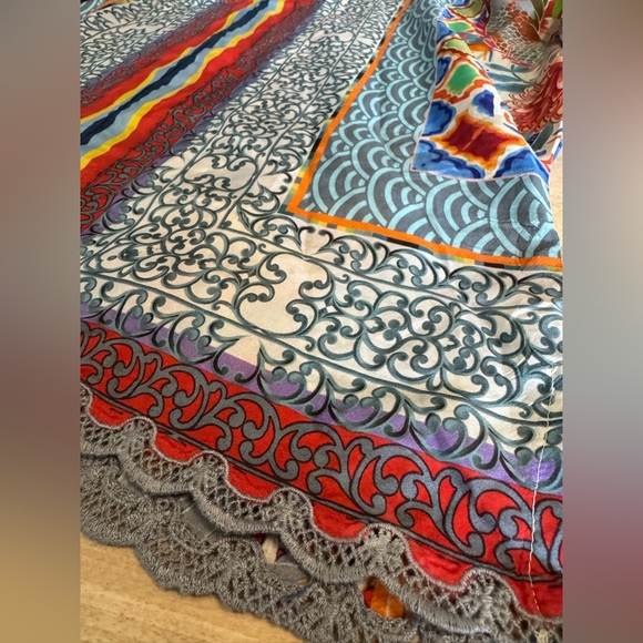 Johnny Was Dragon Printed silk top - Picture 6 of 11